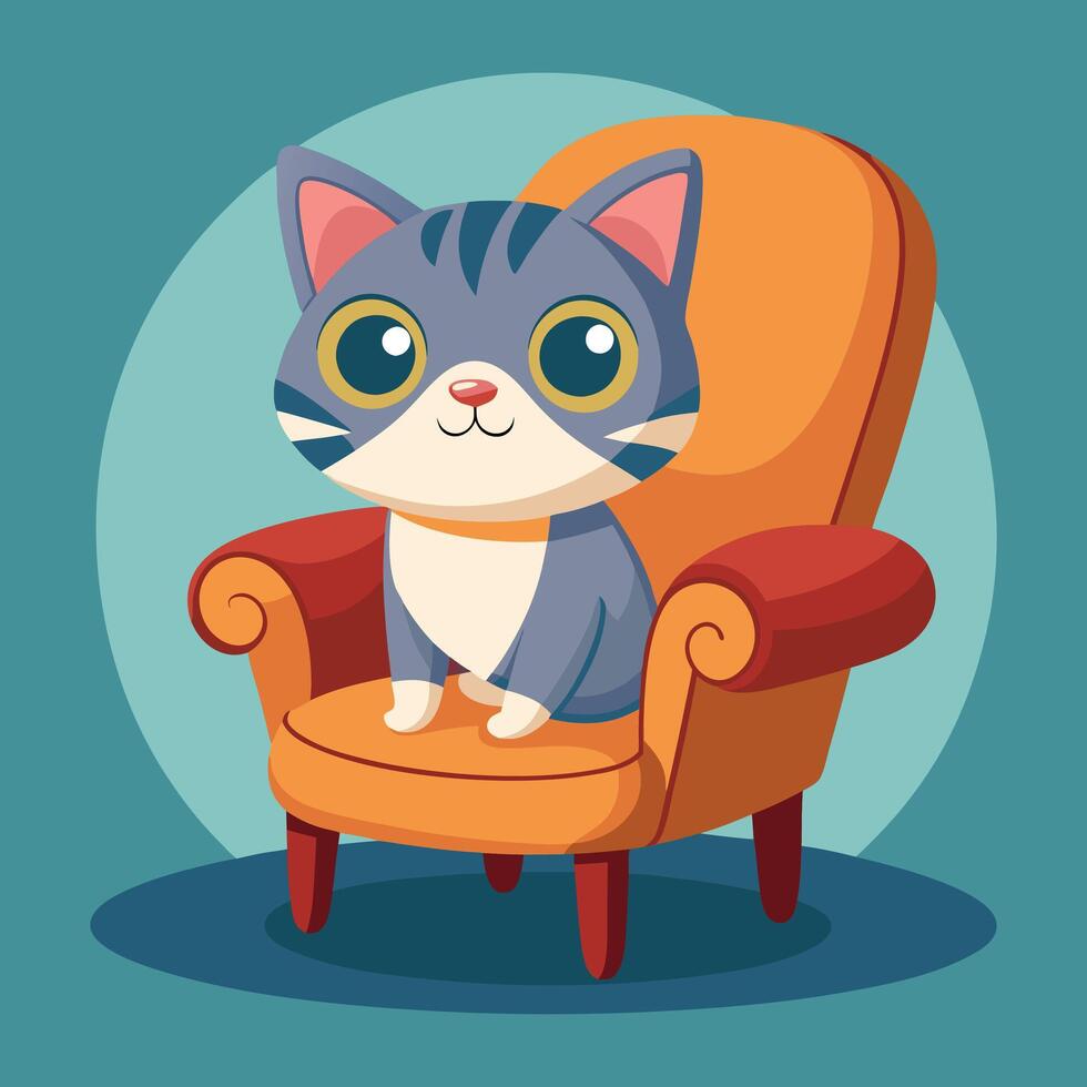 Cute cats in the park scene vector