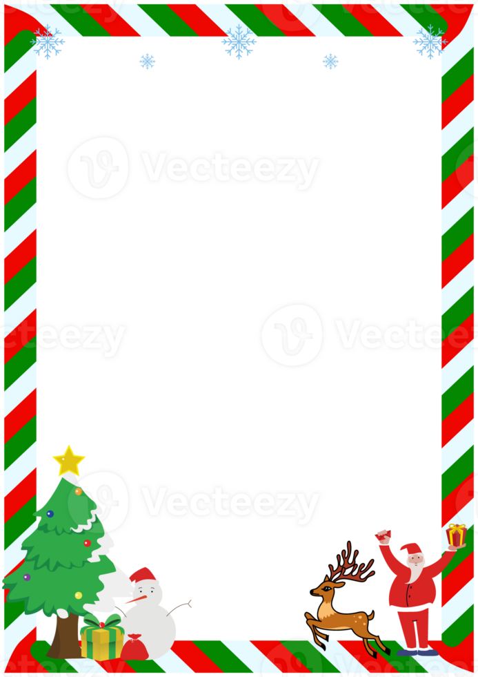 Christmas frame, card element paper border, greeting card png