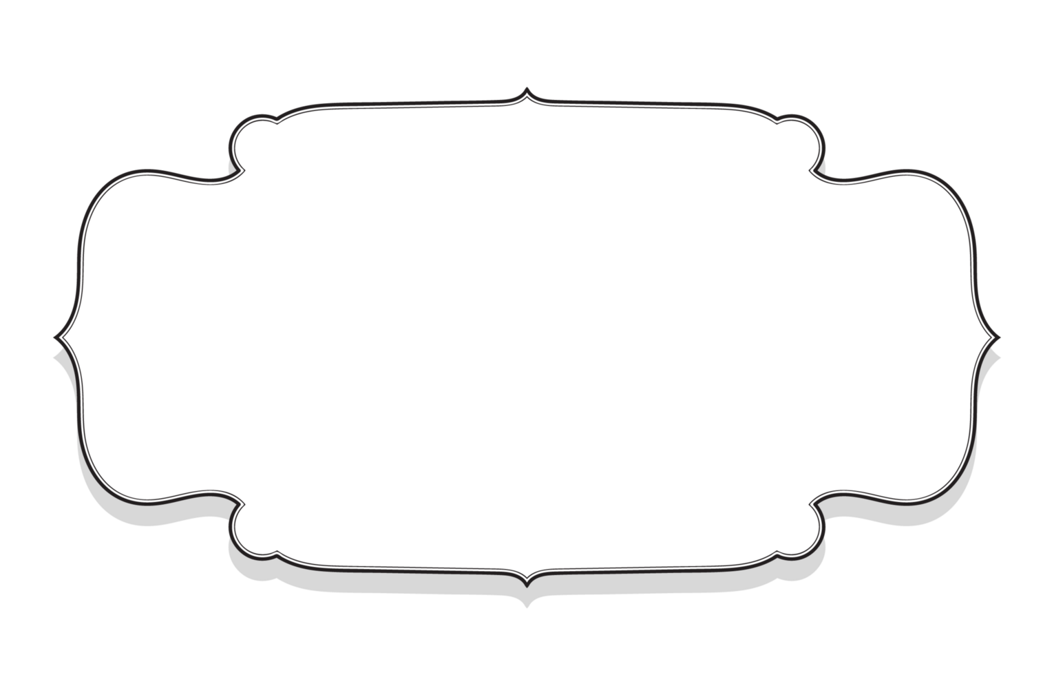 Vintage frame on empty space Floating frame and shadow for inserting text png