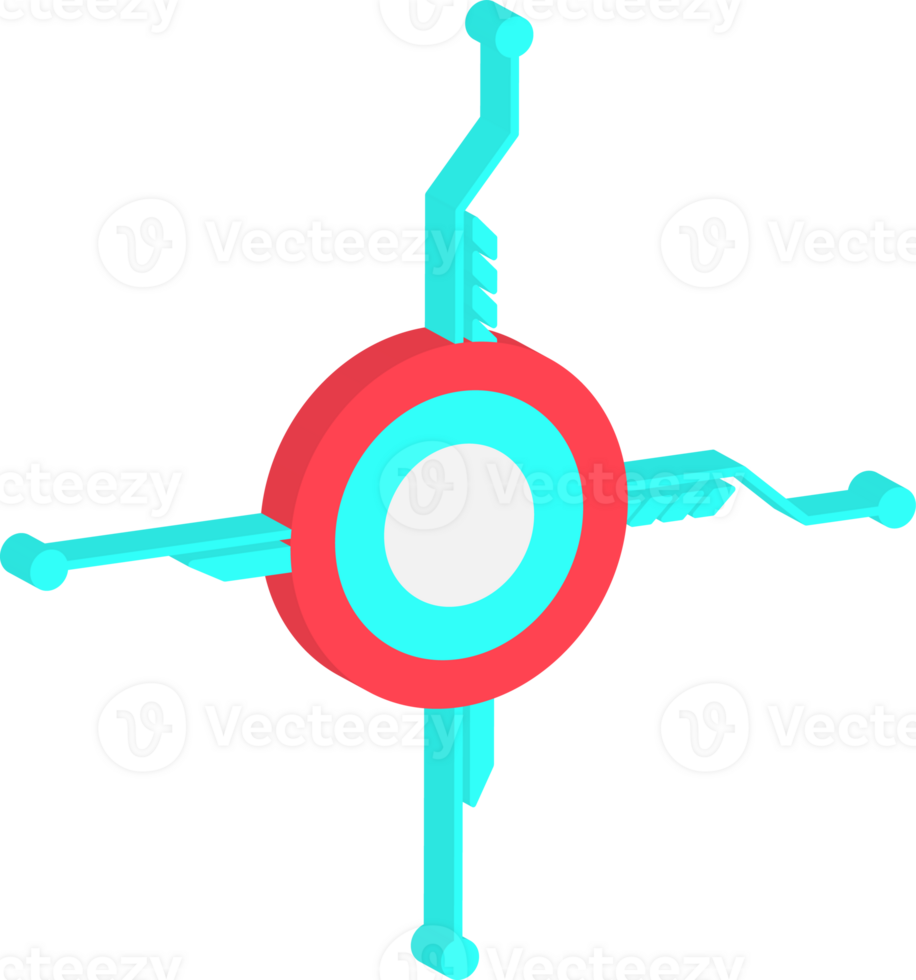 Circle interface, 3d element png