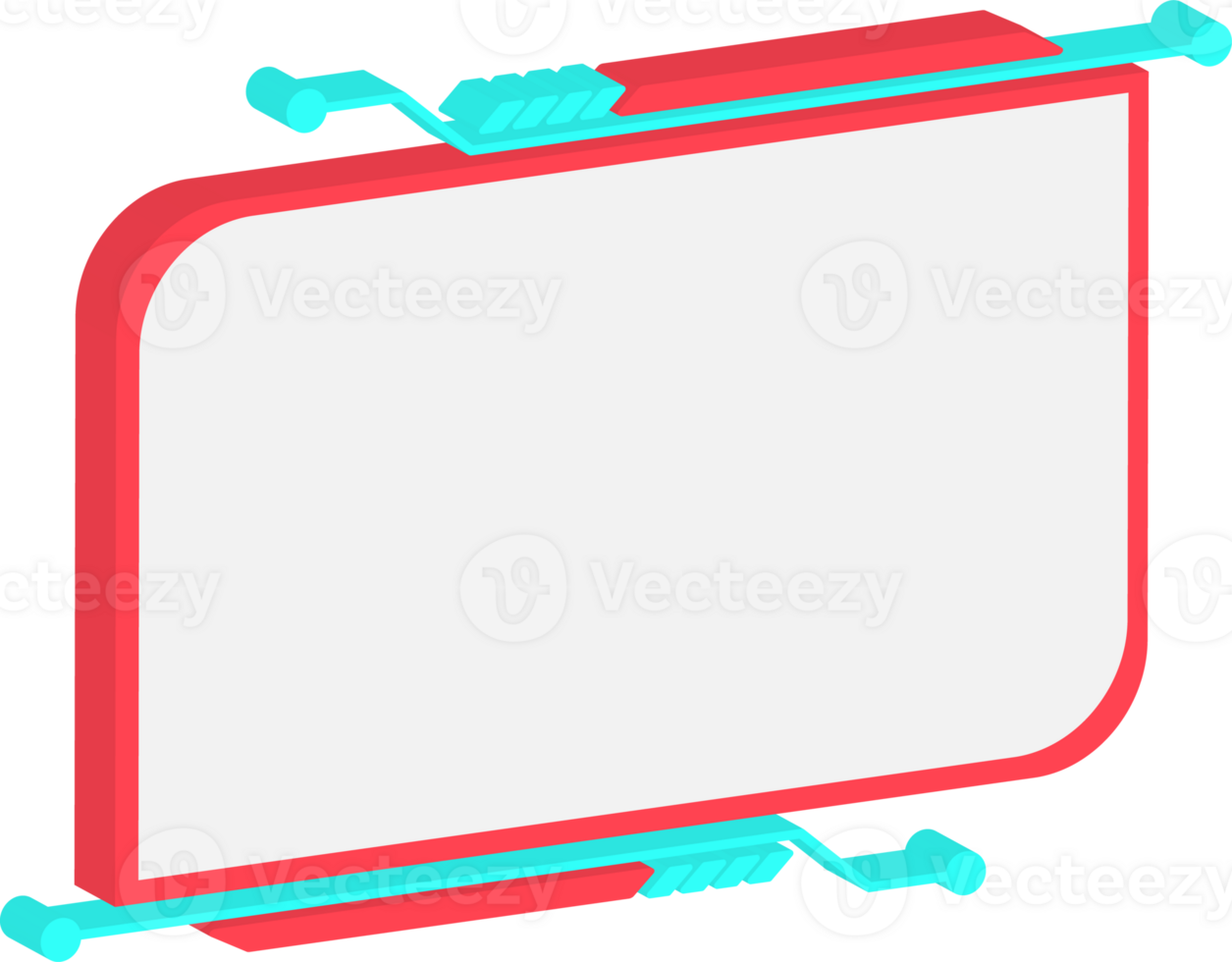 Abstract HUD futuristic, 3d element png