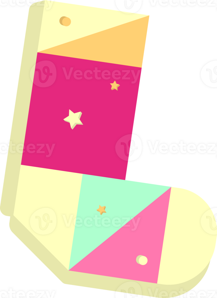 A sock with stars and stripes on it png