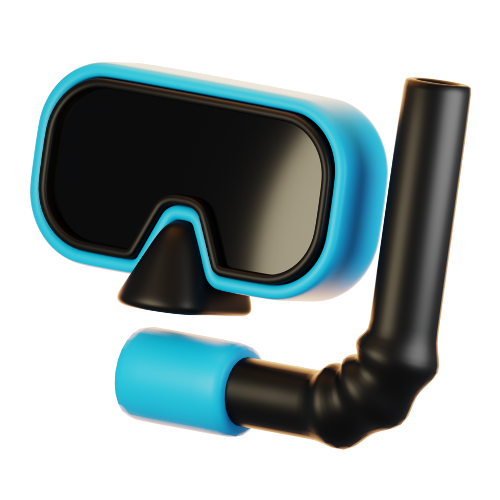 3d rendering beach icon concept. 3d render snorkeling png