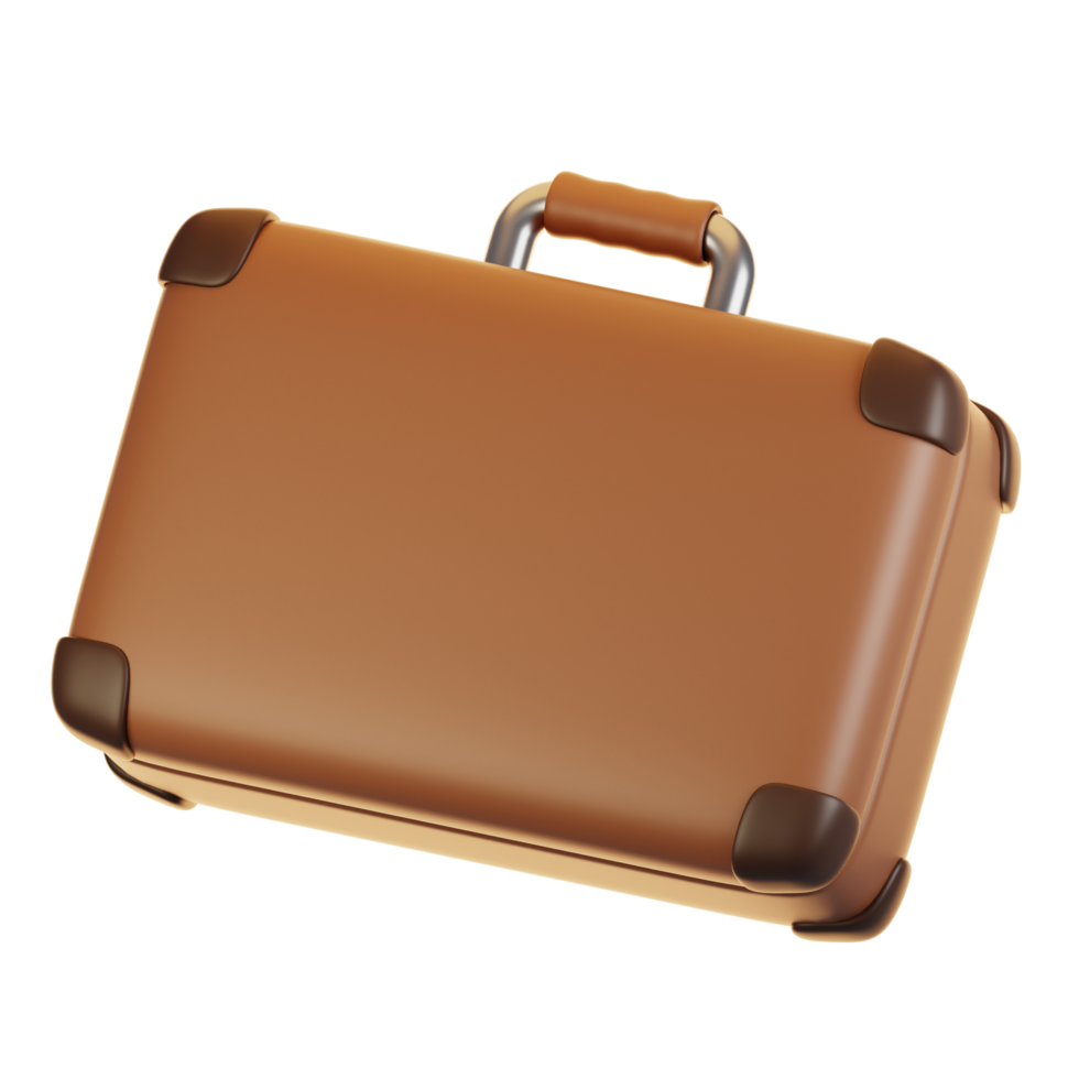 3d rendering beach icon concept. 3d render suitcase png