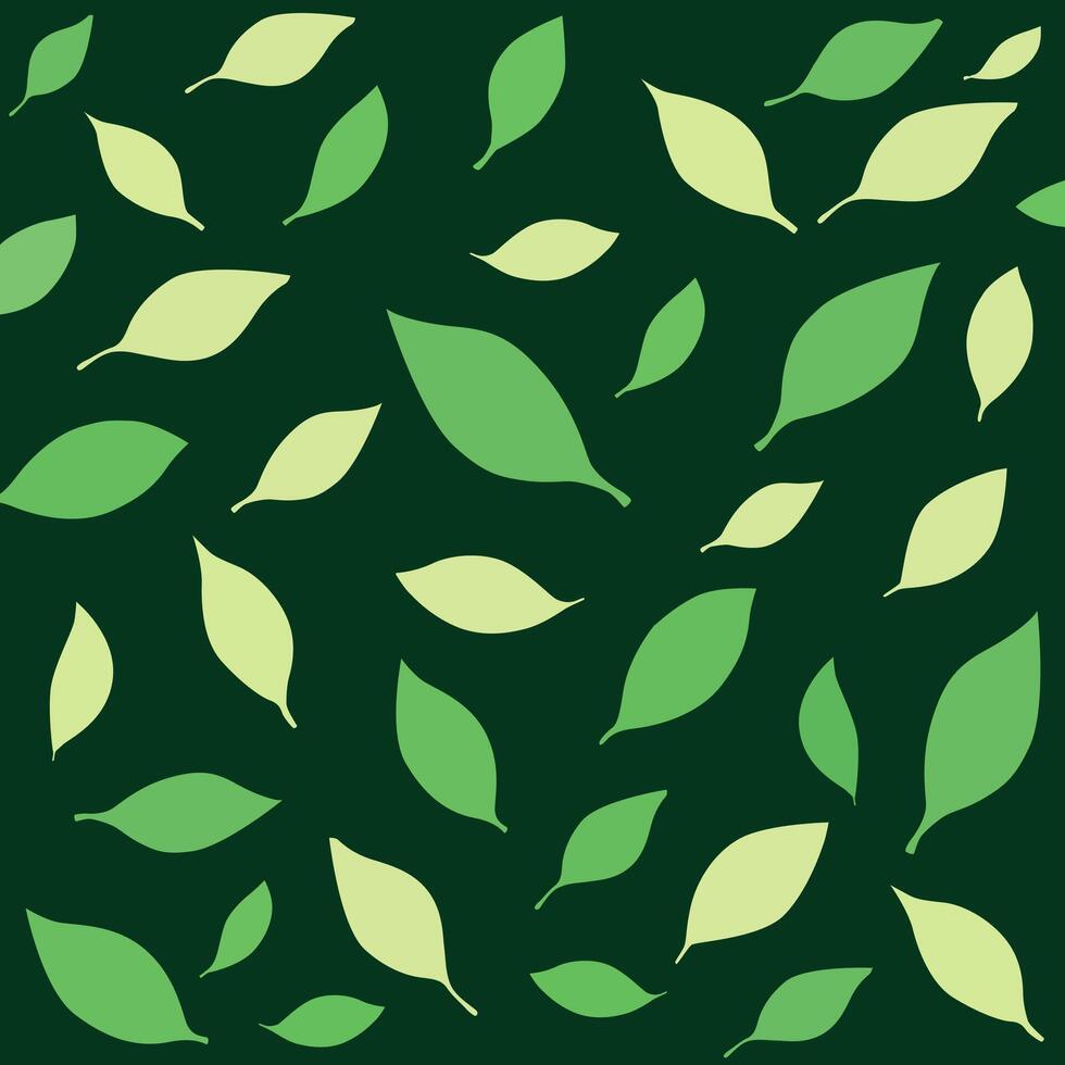 Background green leaves with an abstract position vector