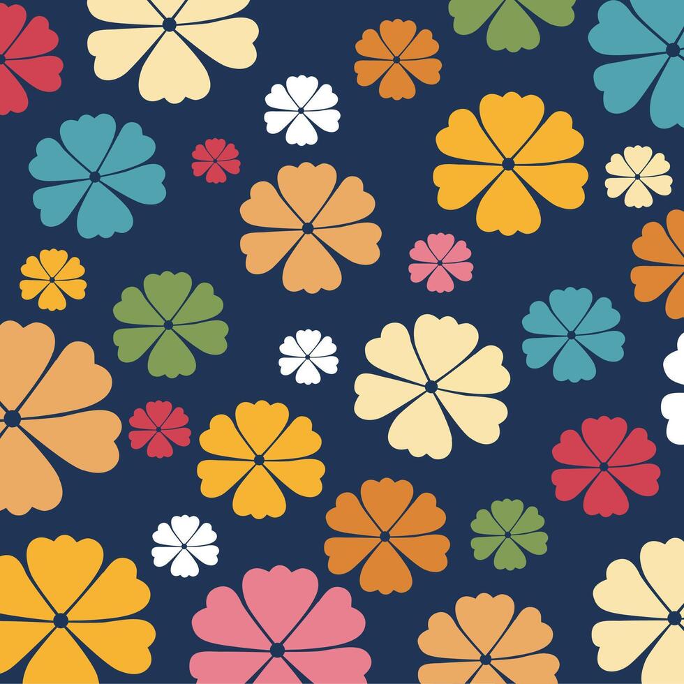 Colorful Flower With Simple Background vector