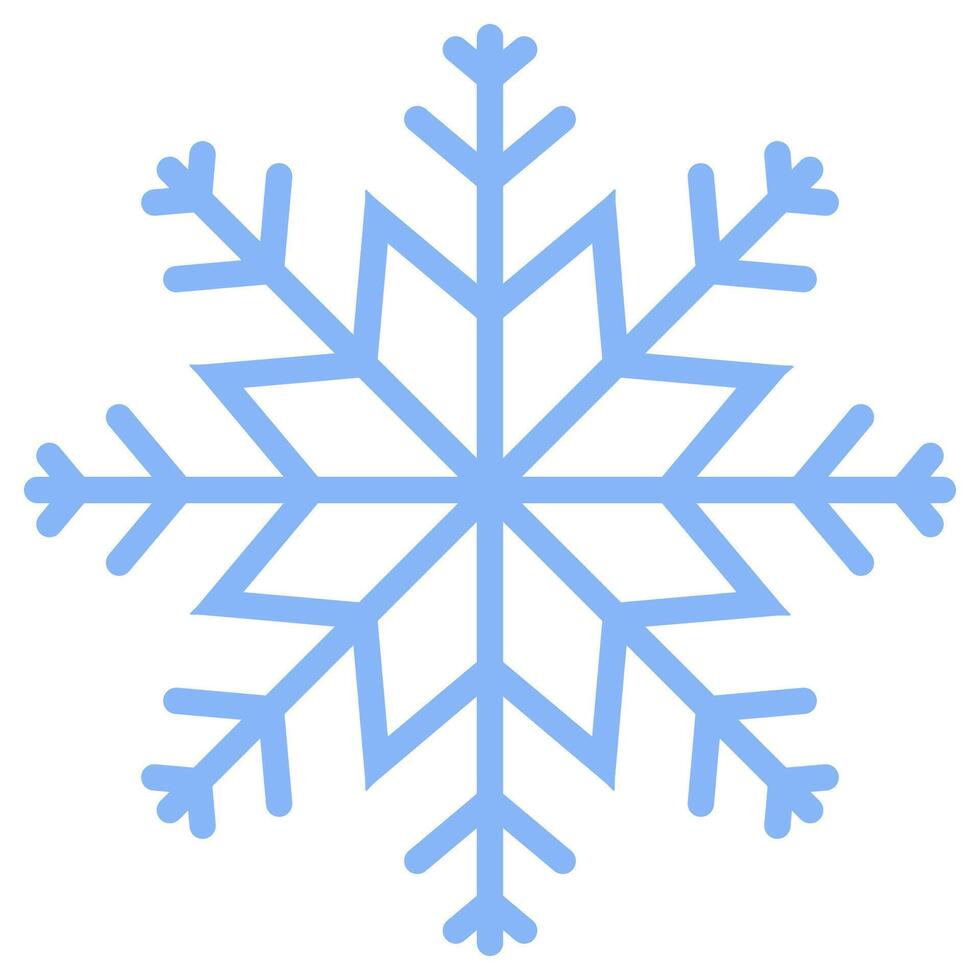 Snowflake flat icon isolated on white background. vector