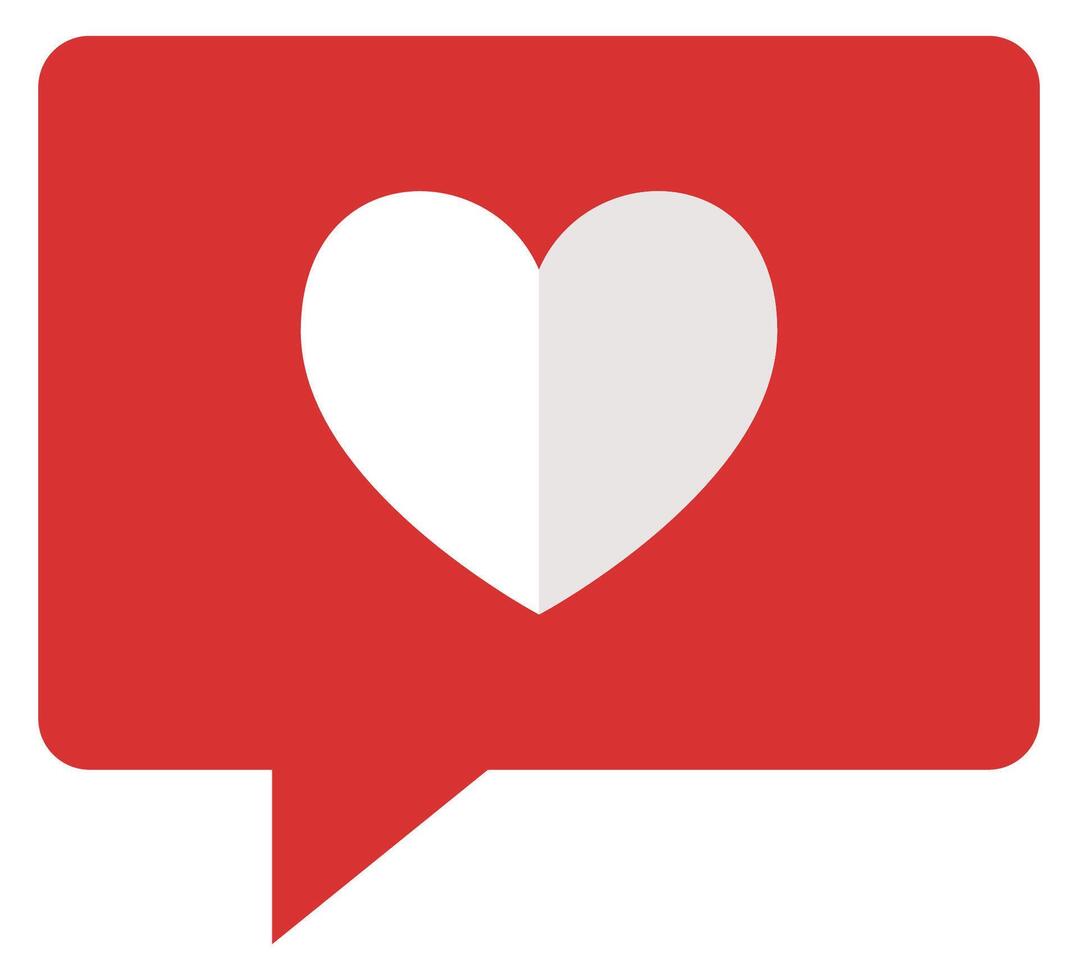 Chat love icon isolated on white background. vector