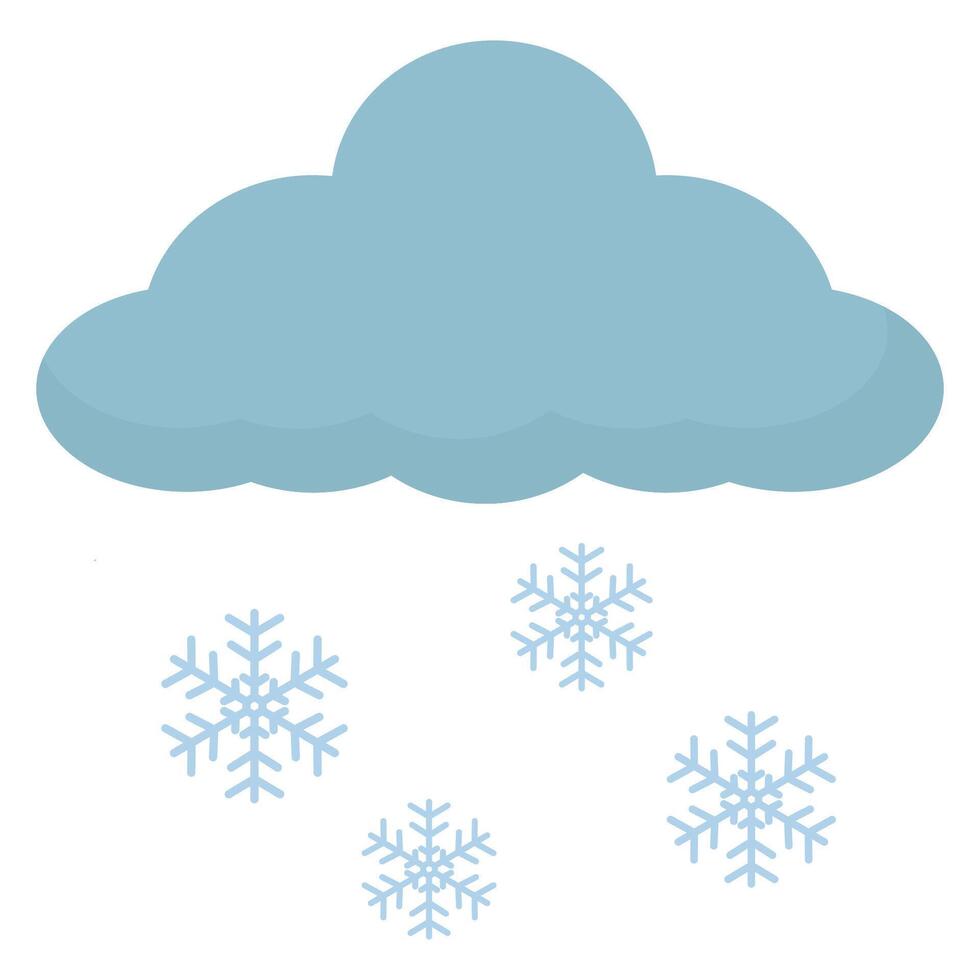 Flat icon of snow isolated on white background. vector