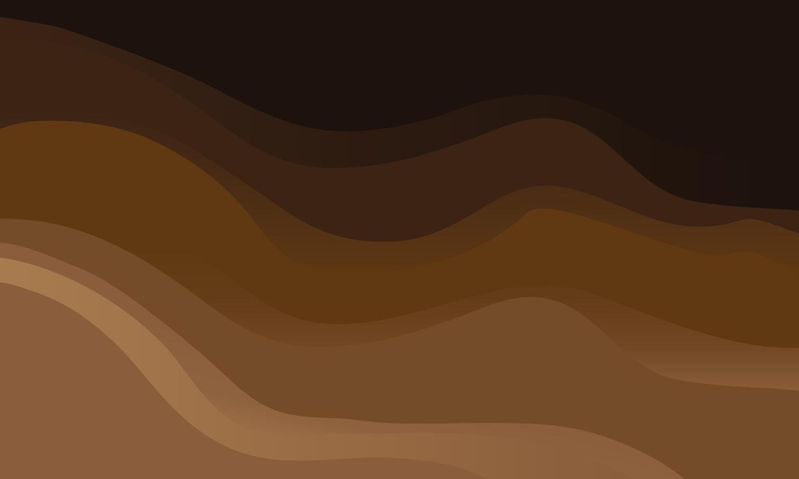 Abstract background of waves, moving colorful liquid. Brown wave motion background vector