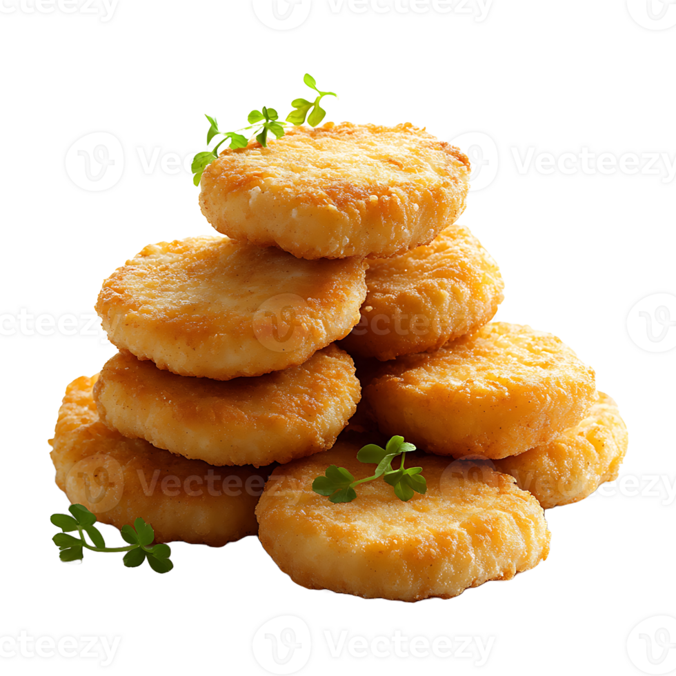 Chicken nuggets isolated on transparent background. png