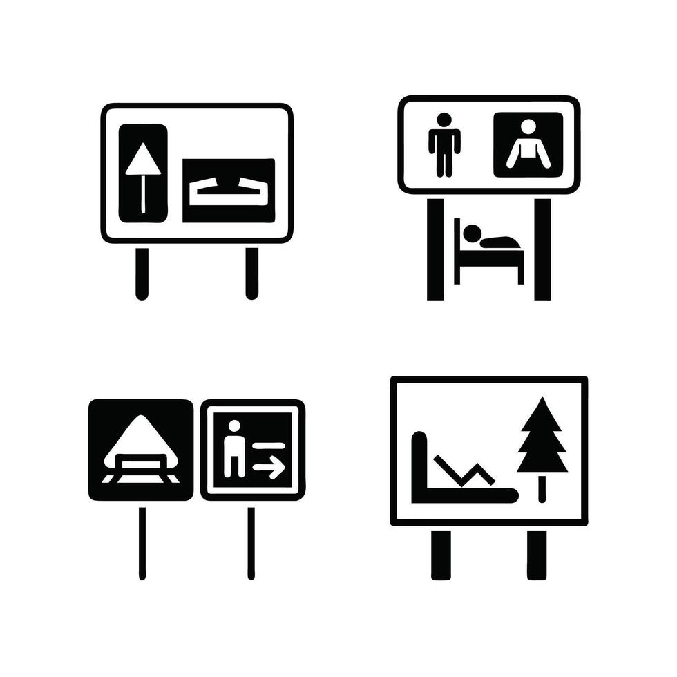Rest Area Signage for Road Safety Projects vector