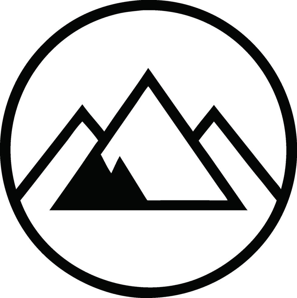 Isolated Mountain Logo for Branding Needs vector