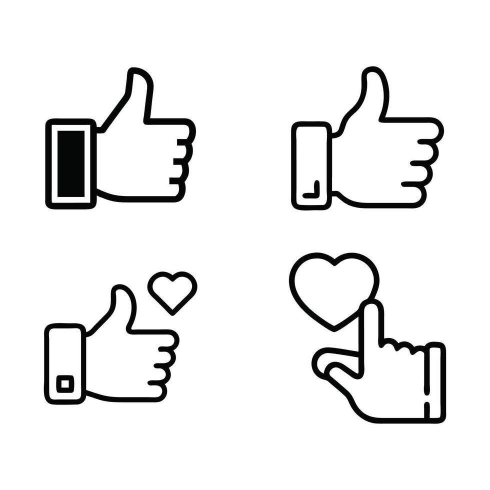 Editable Like Button for Web Design vector