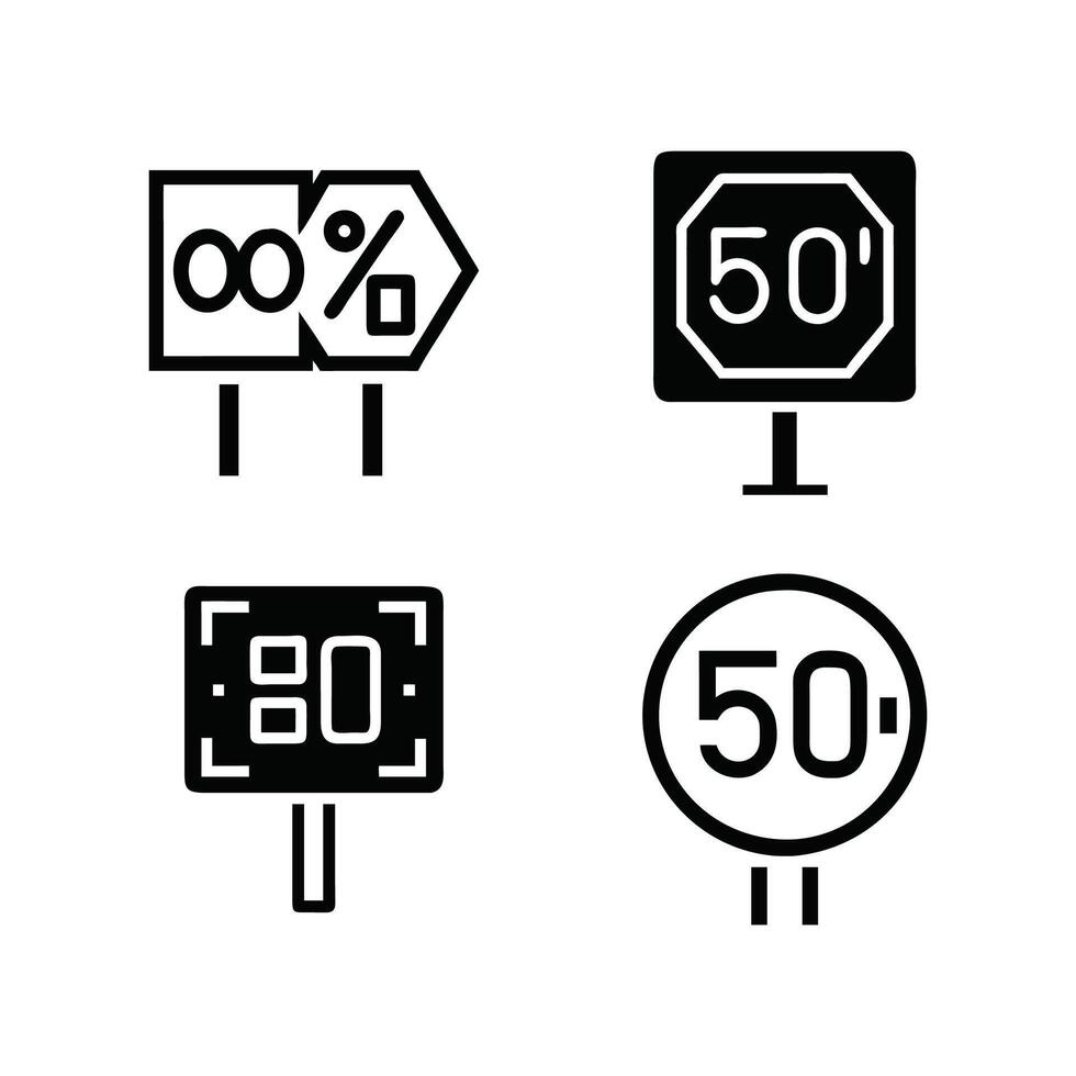 Isolated Speed Limit Sign for Road Projects vector