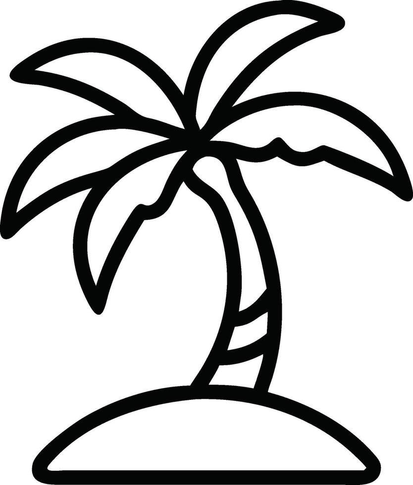 Simple Palm Tree for Beach Logos vector