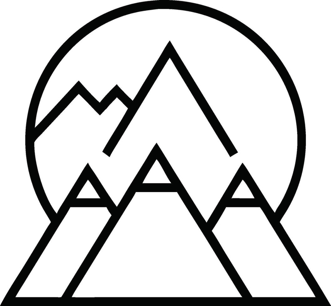 Minimal Mountain Logo for Clean Design vector