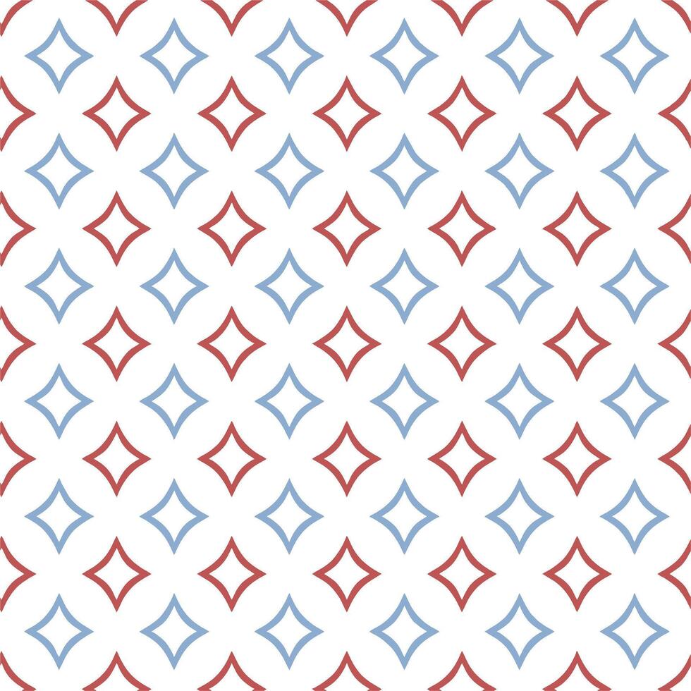 seamless blue and red geometric pattern vector