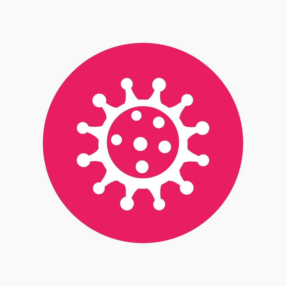 Virus icon, pathogen, microbiology, virology vector