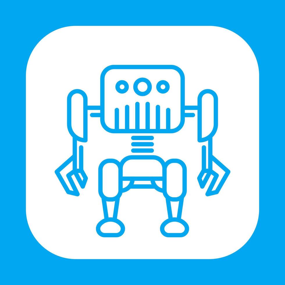 Robotics, robot line icon vector