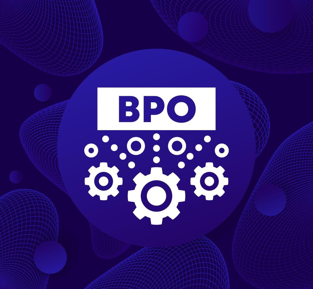 BPO, Business process outsourcing icon vector