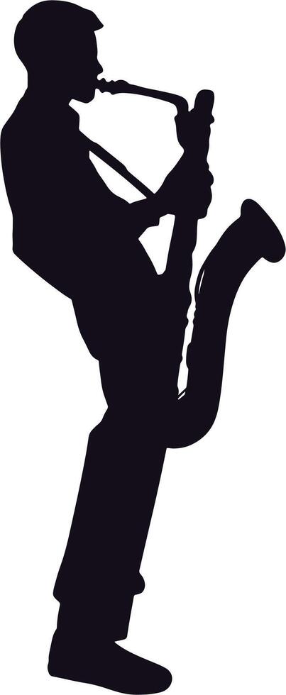 Saxophone player silhouette vector