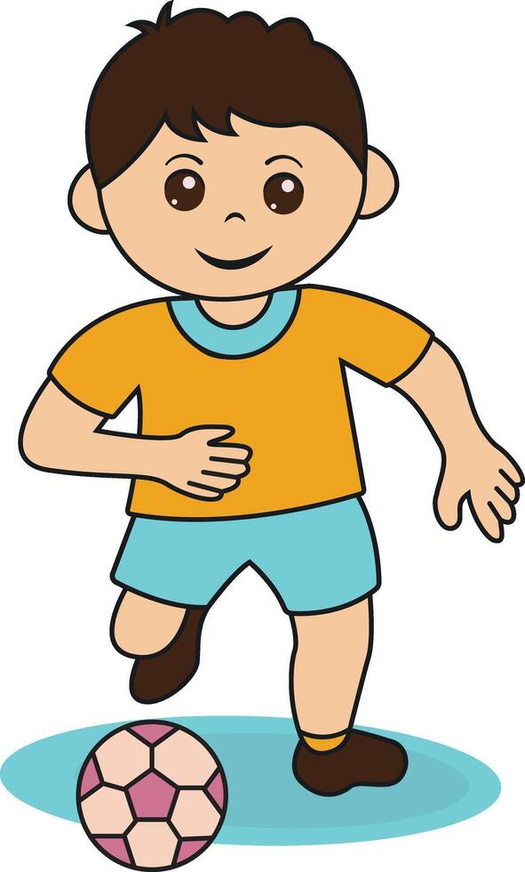 Cartoon Kid Sport Character Isolated on White Background vector