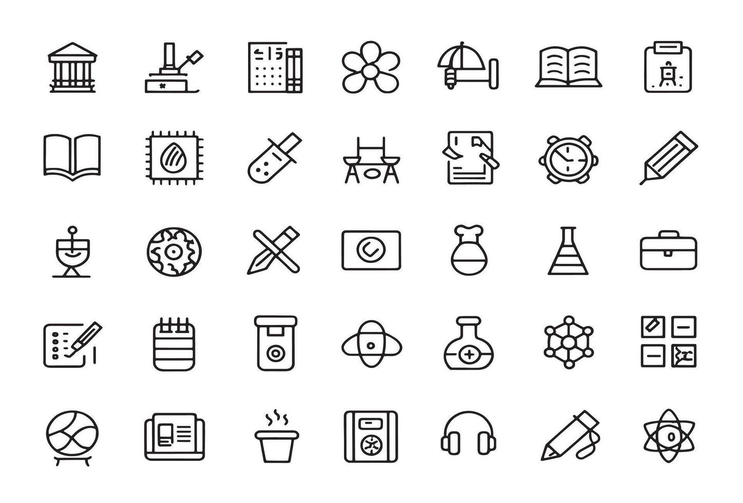Study material icon makes studying efficient vector