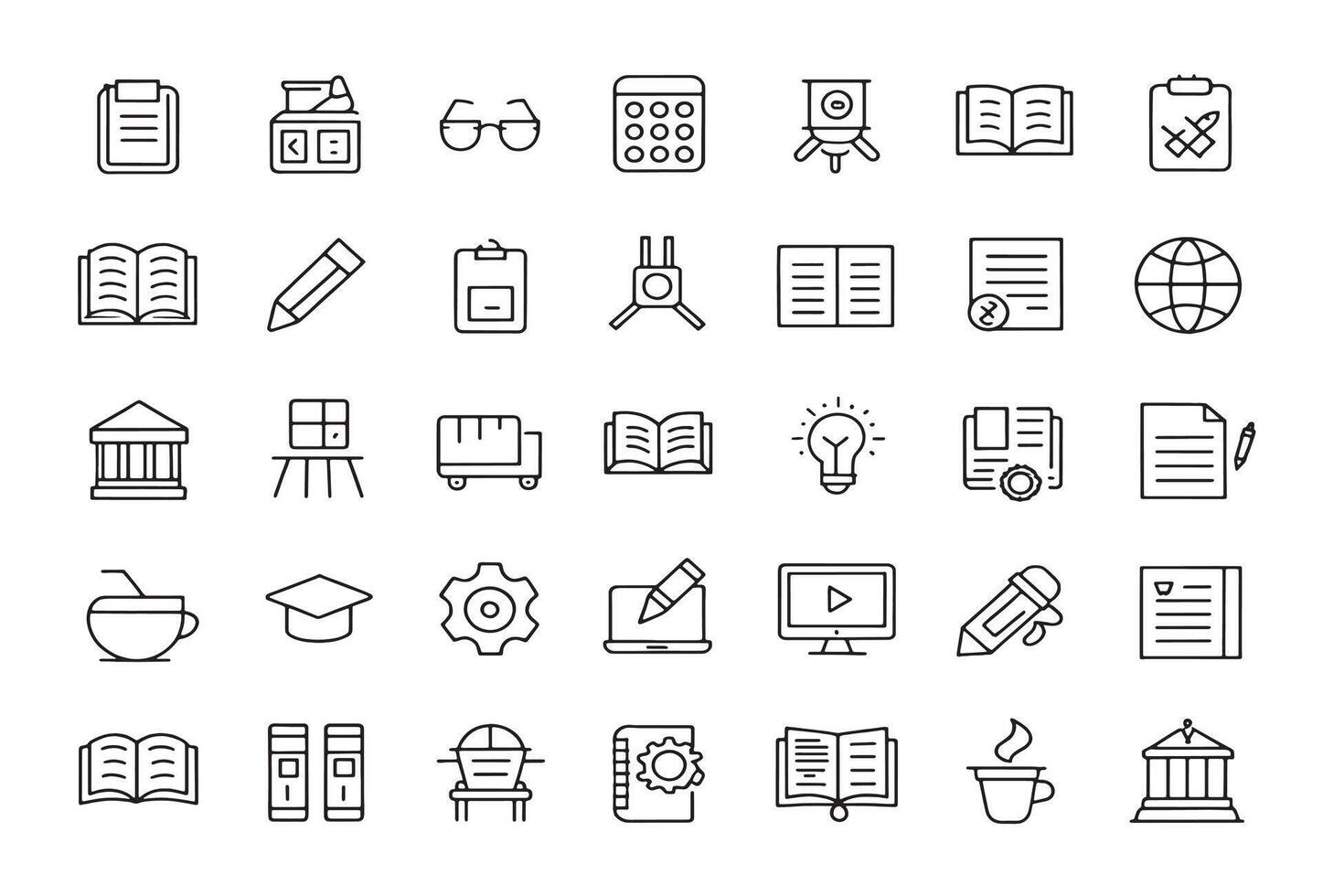 Study material icon enhances learning experience vector