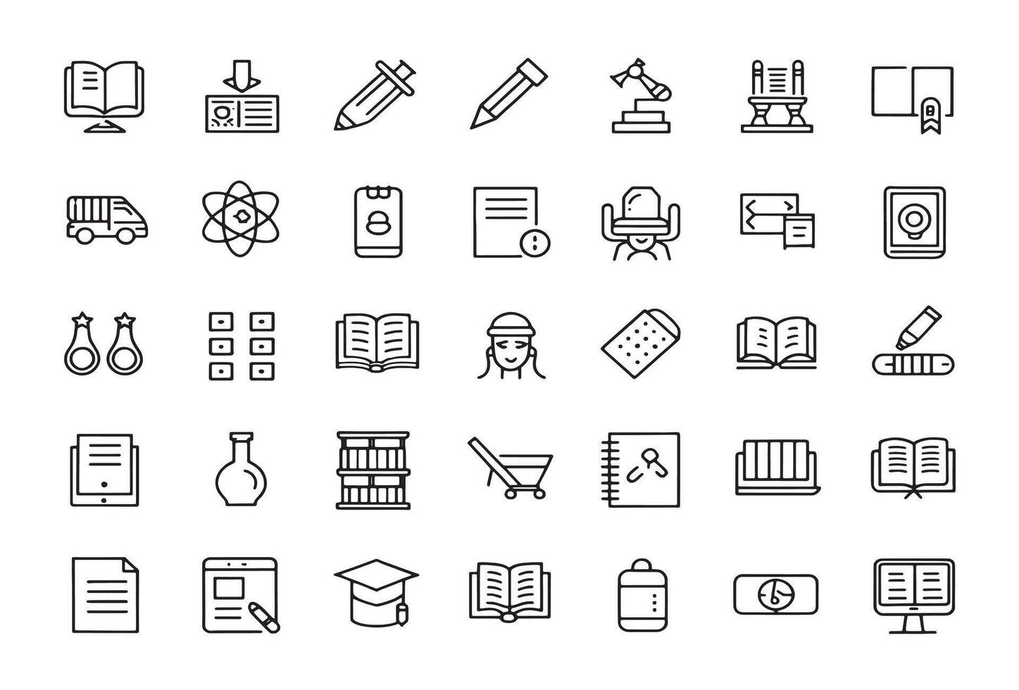 Study material icon improves exam preparation vector