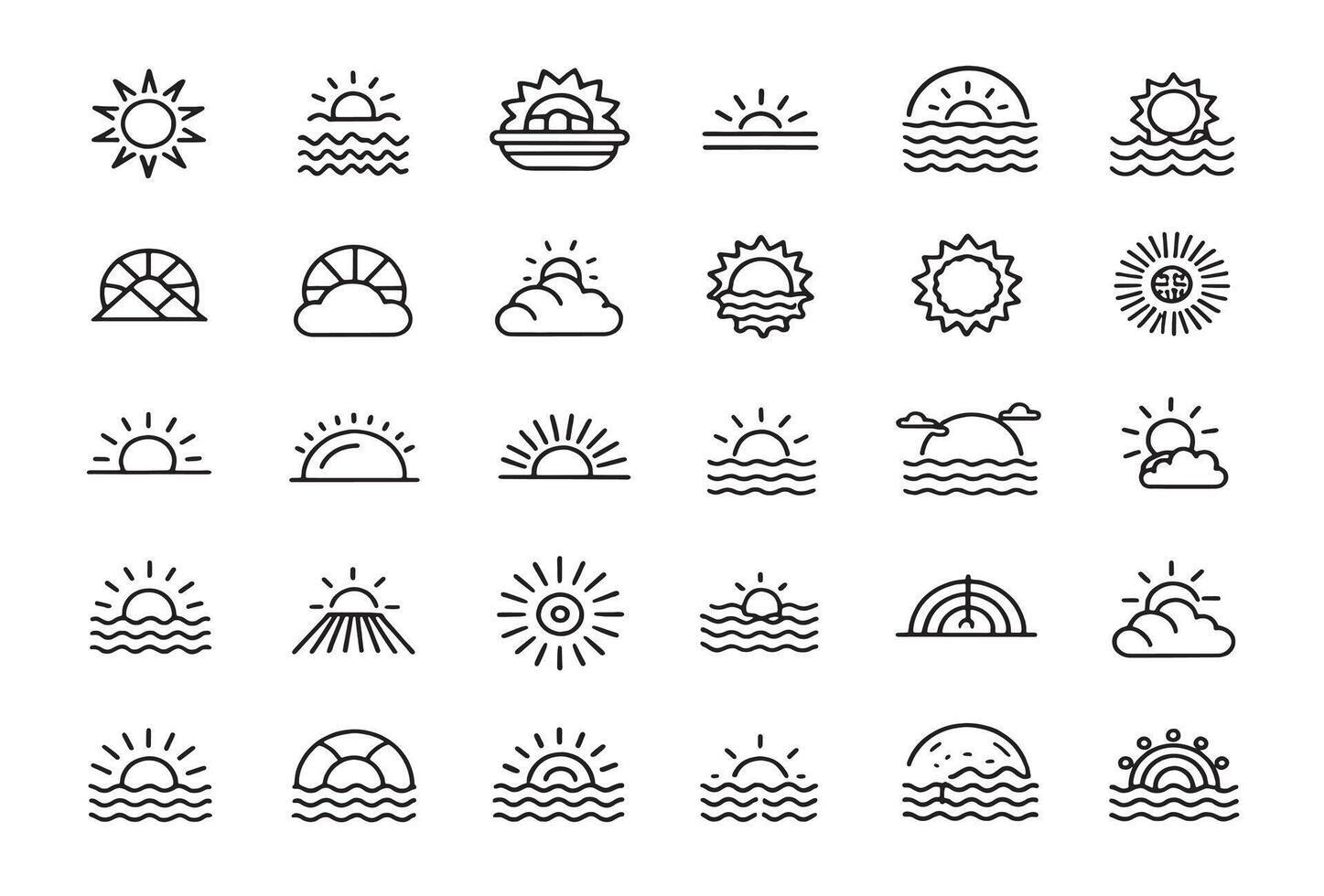 Sunset Icon Marks the Day's End vector