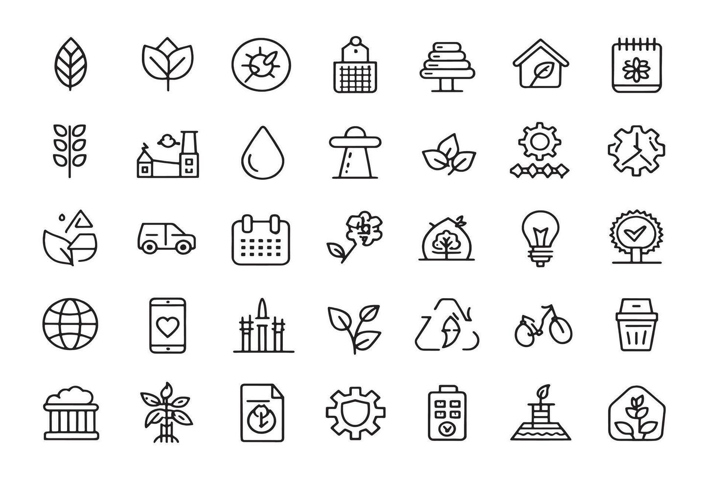 Sustainable design focuses on environmental impact vector