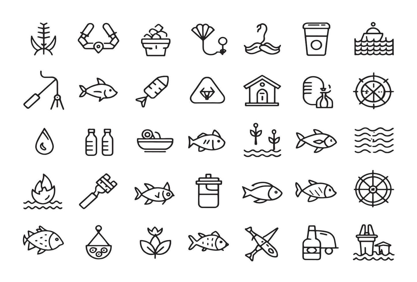 Sustainable fishing practices protect ocean ecosystems vector