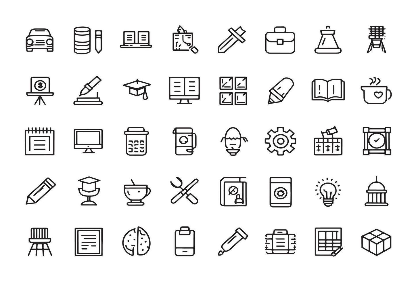 Study material icon helps boost productivity vector