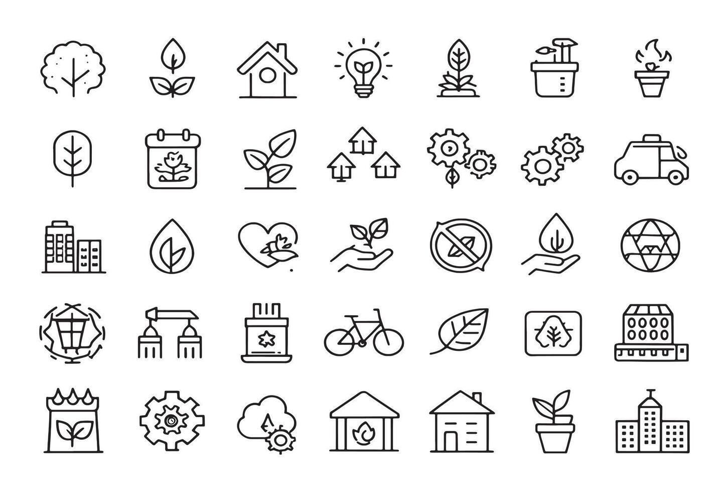 Sustainable environs protect nature for generations vector