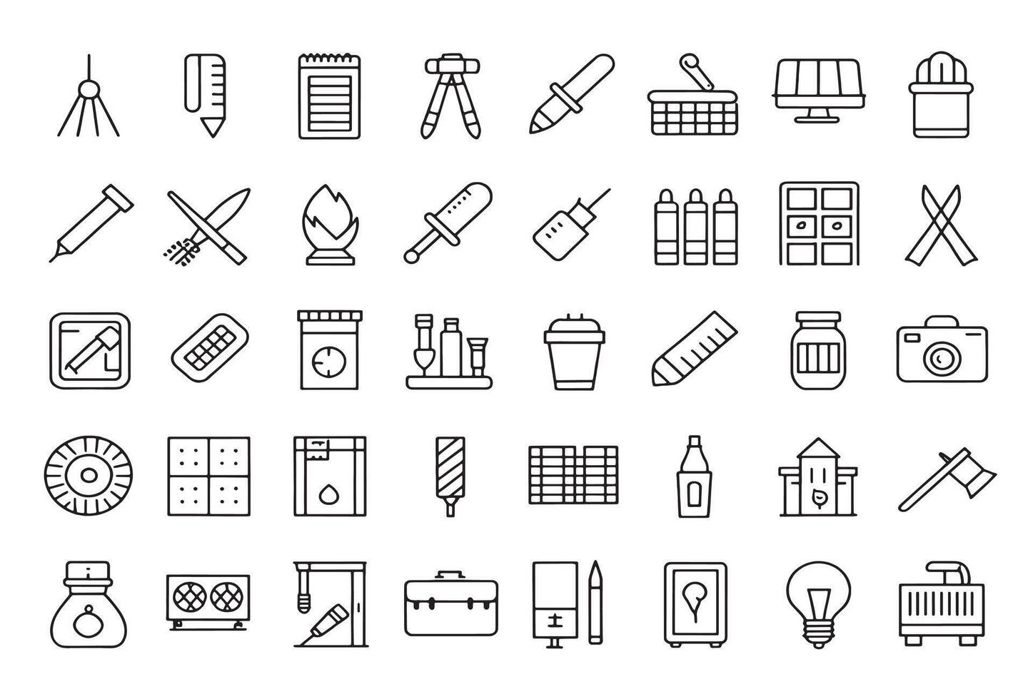 Supplies Icon for Efficient Workspace Setup vector