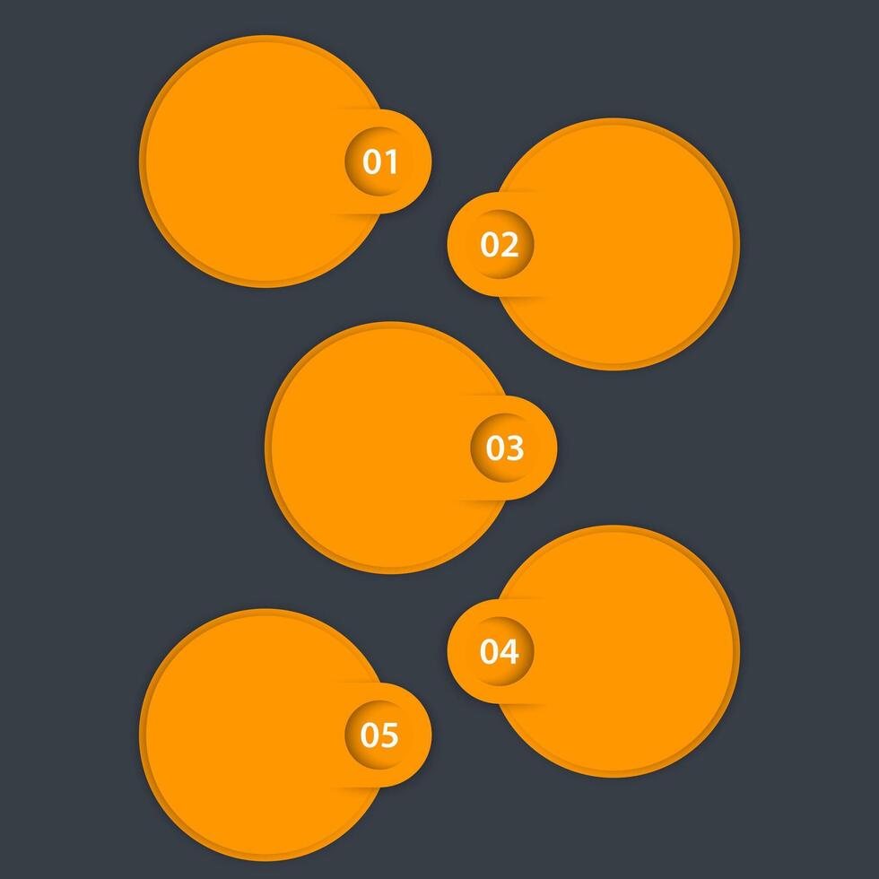 1, 2, 3, 4, 5 steps, progress chart, schedule, infographic elements, illustration vector