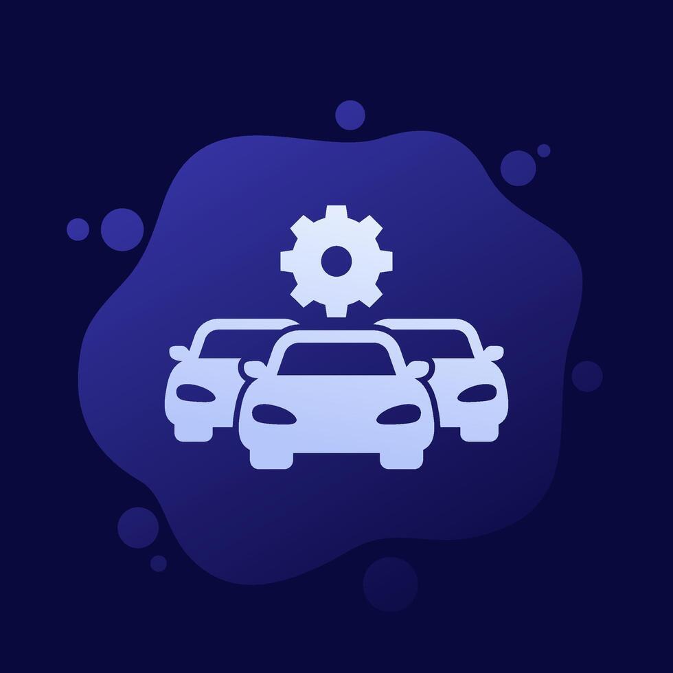 car fleet management icon, vector