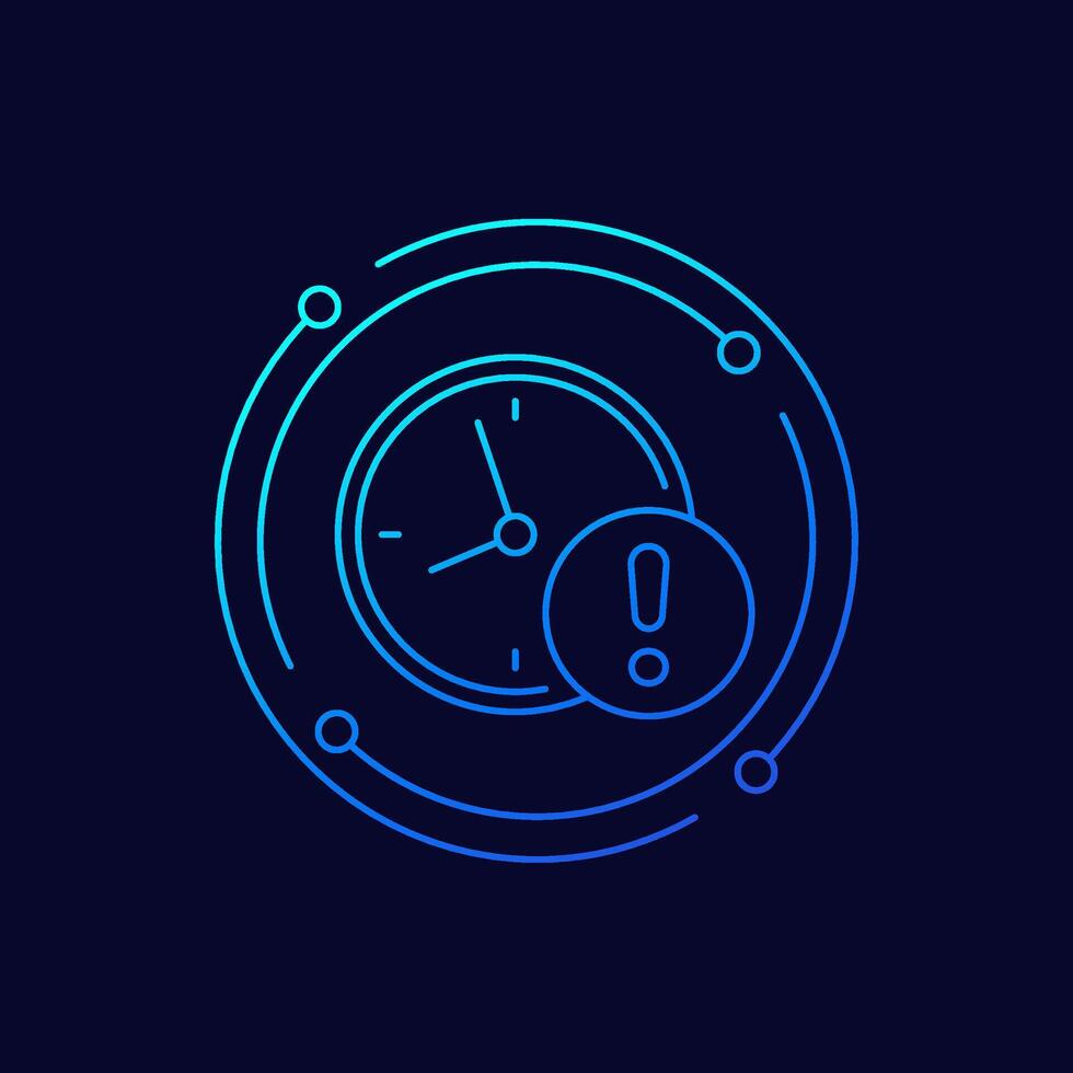 shelf life icon, linear design vector