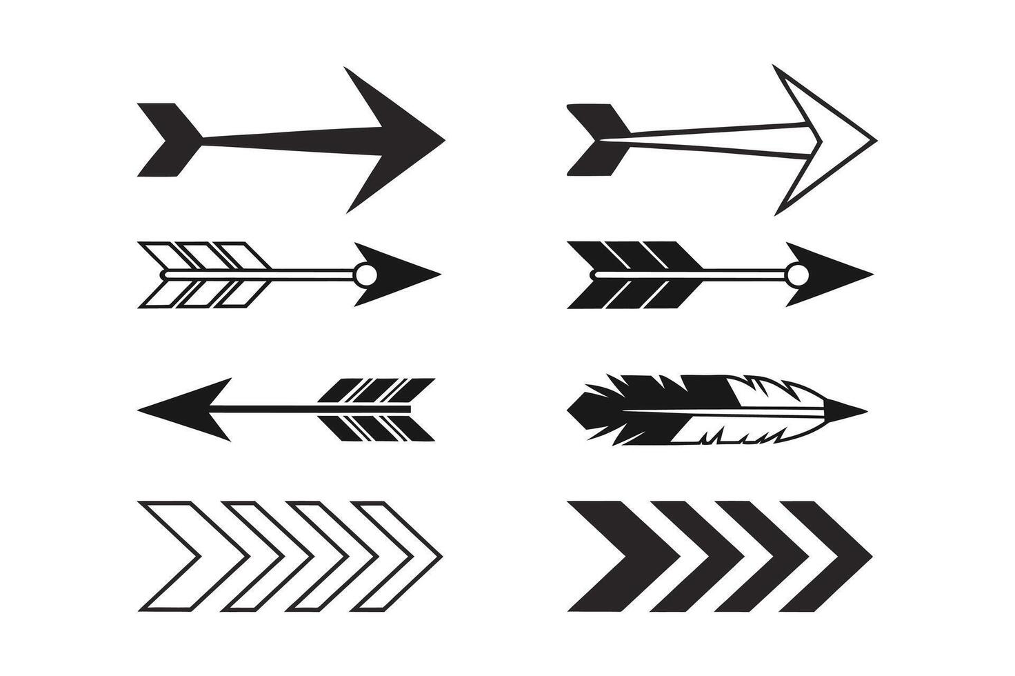 Arrows big black set icons, arrow icon, modern simple arrows, arrow collection cursor vector