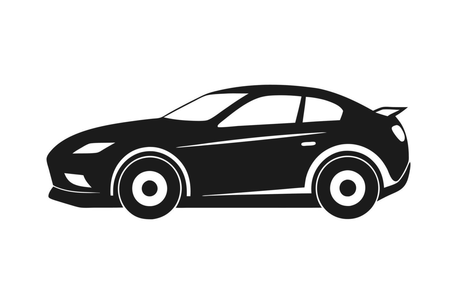 Car Icon editable, isolated white background vector