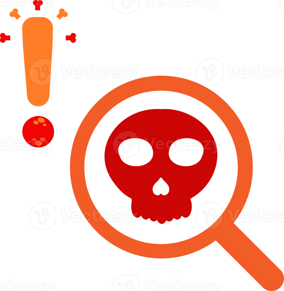 magnifying virus icon png