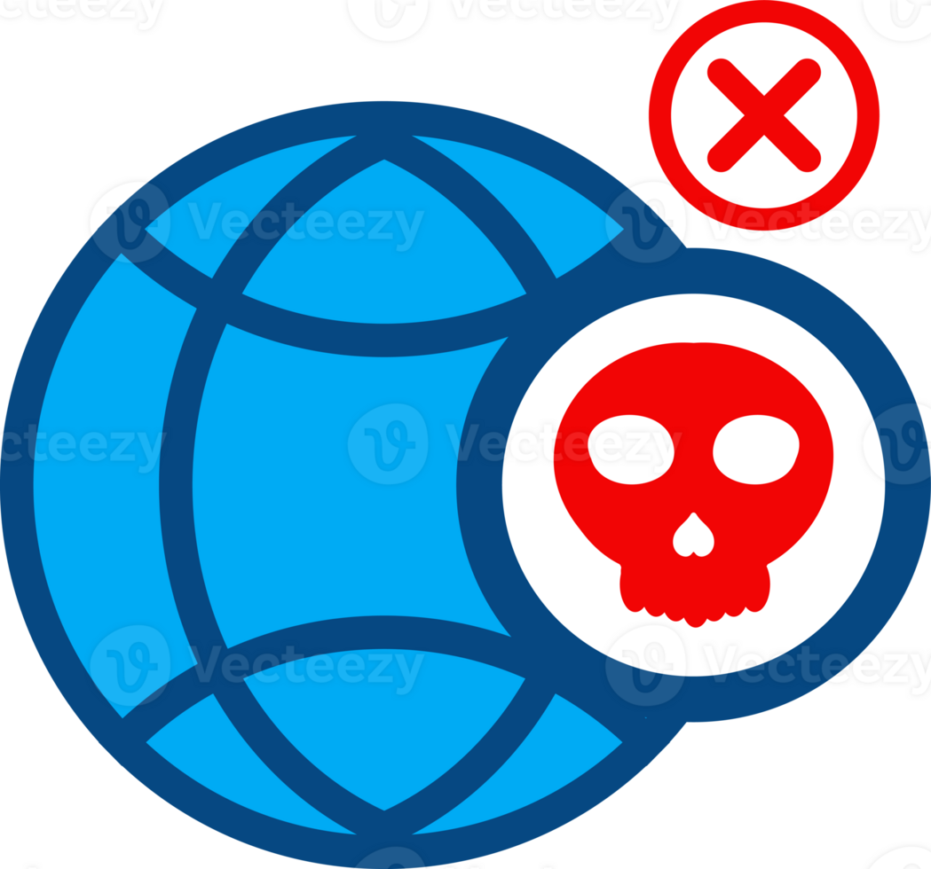 globe location remove with a skull on it png