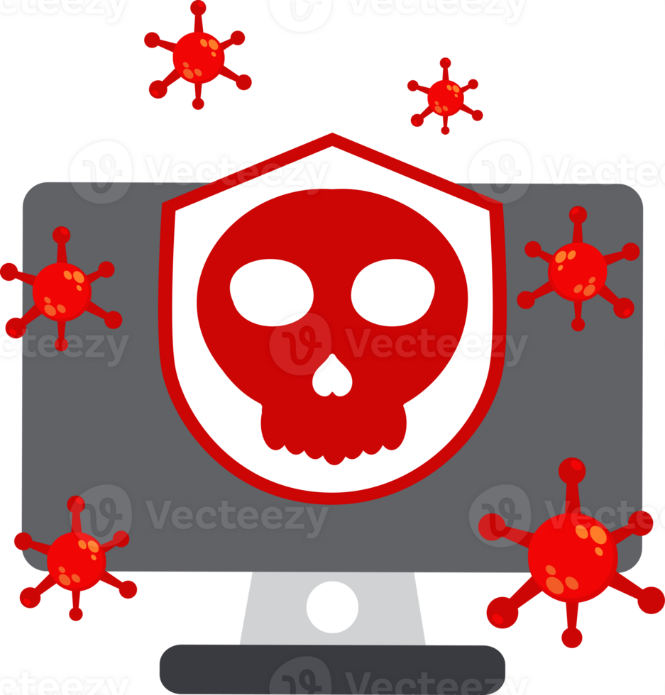 computer virus and shield icon png
