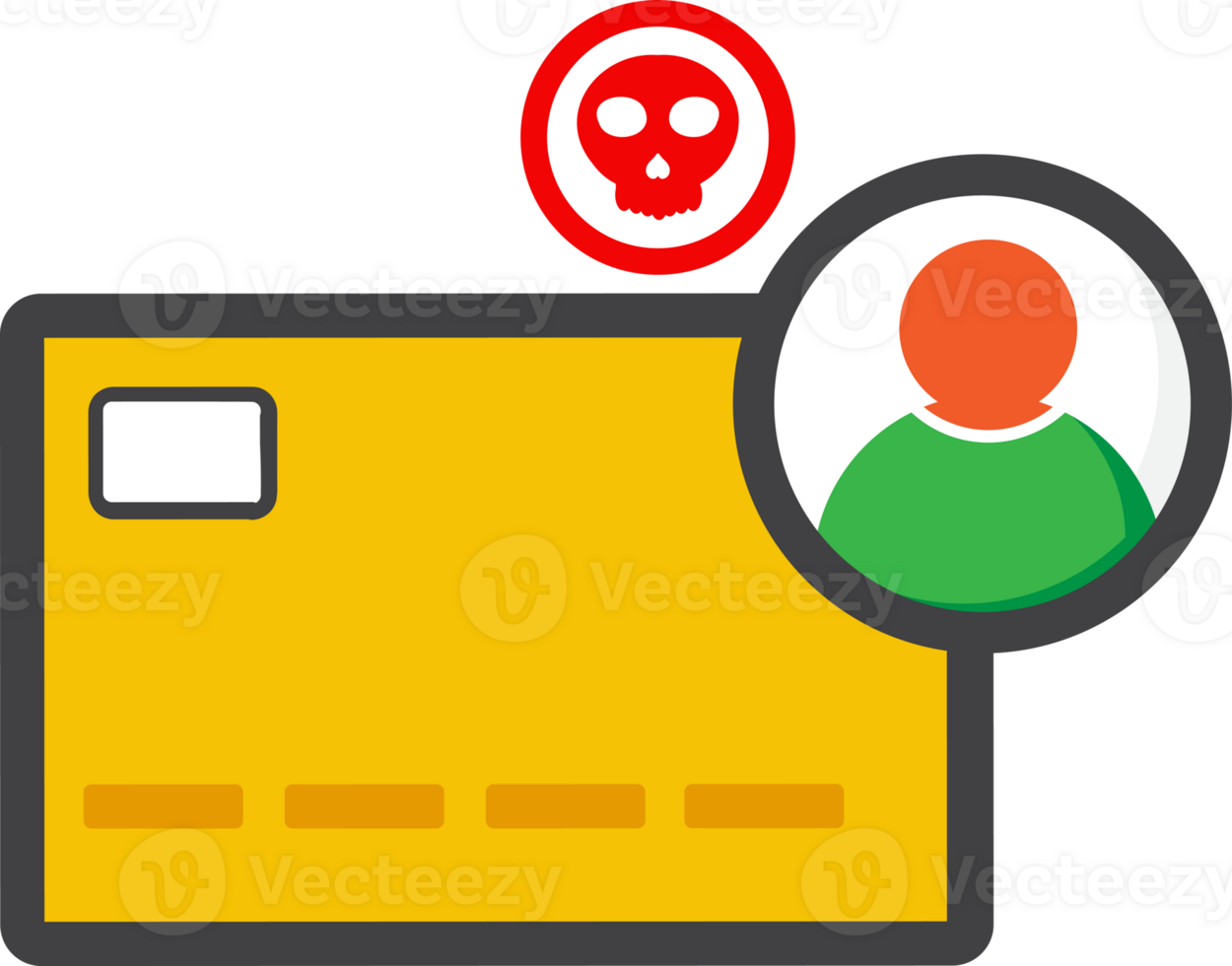 user virus icon on a yellow card png