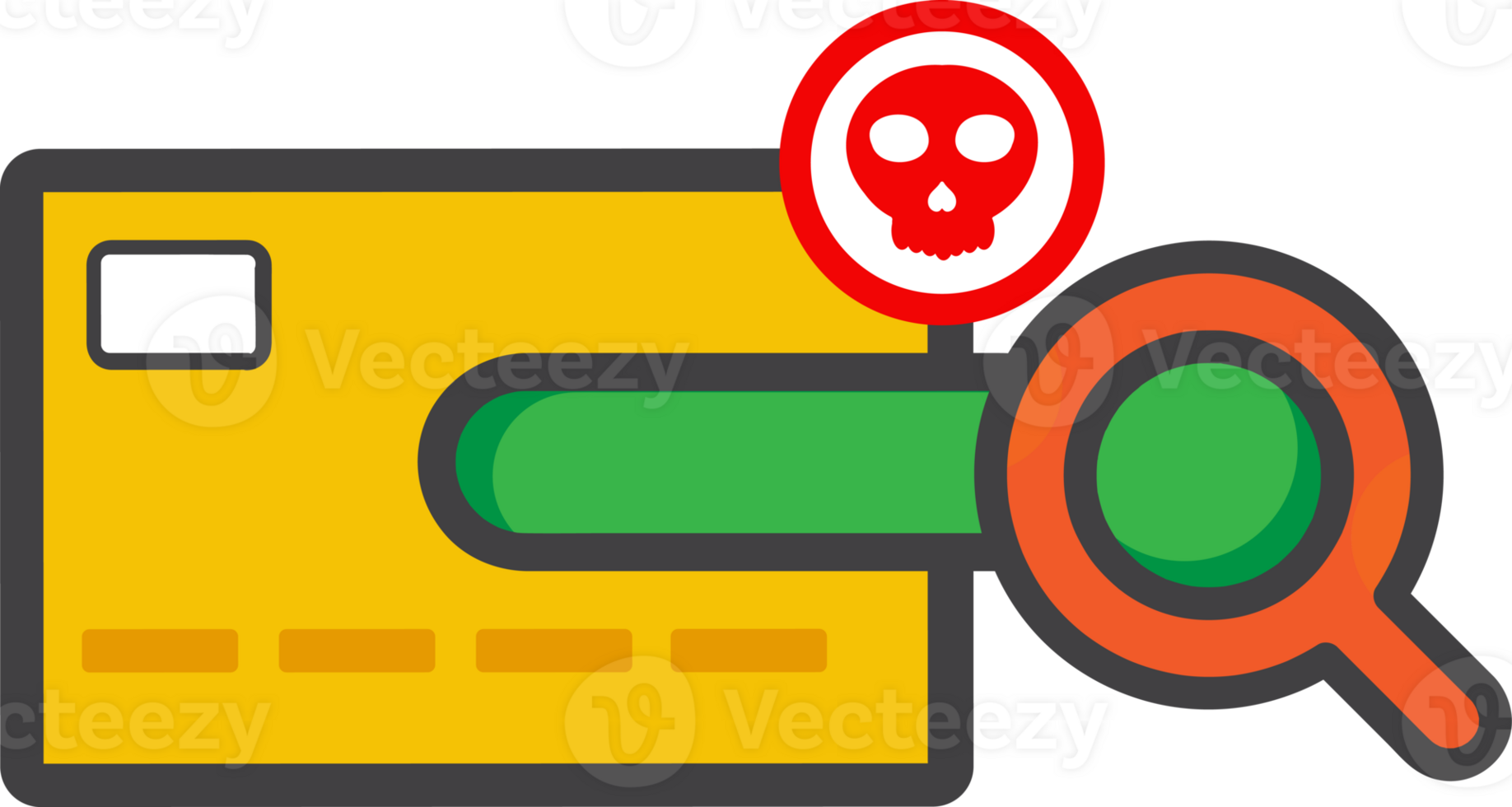 danger virus icon on a yellow card png