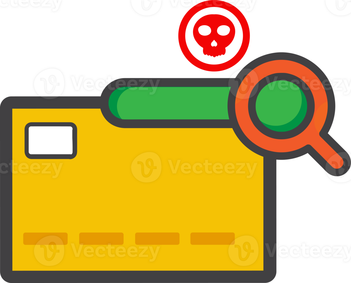search virus icon on a yellow card png
