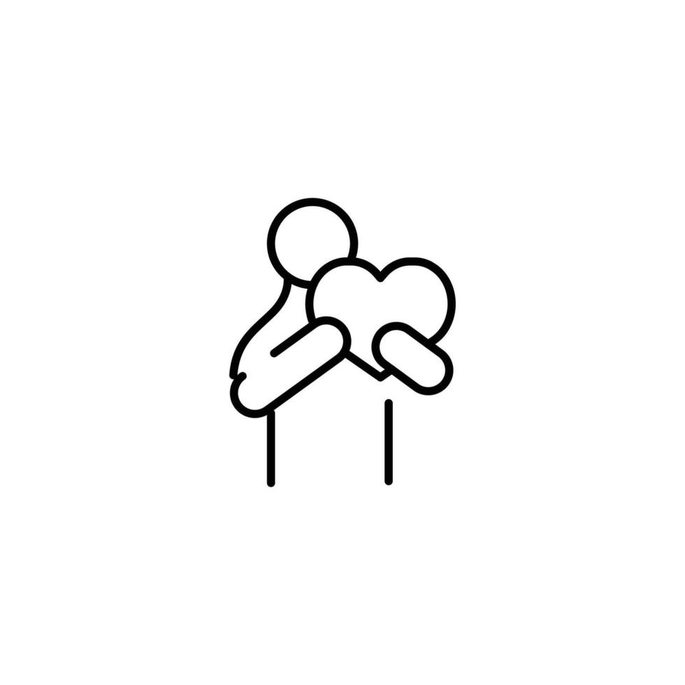 empathy thin outline icon design good for web or mobile app vector