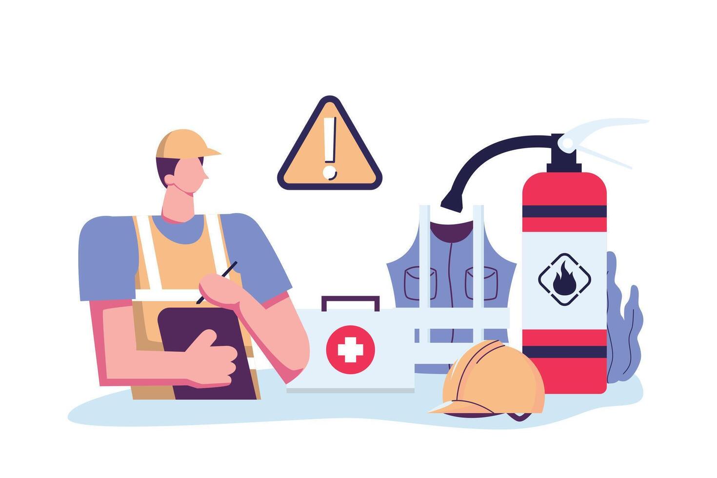 Occupational Safety and Health Administration flat illustration vector