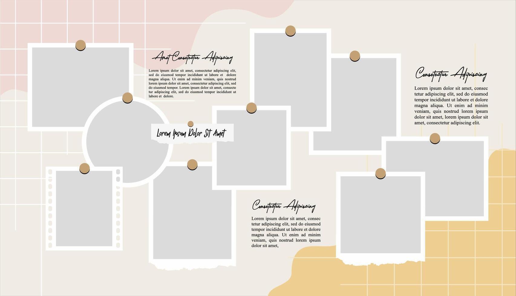 Blanck photo frame collage collection vector